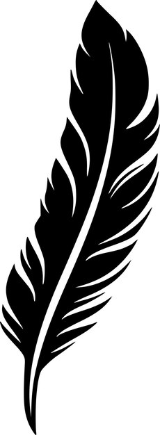 Vector ilustración vectorial de feather minimalist y flat logo