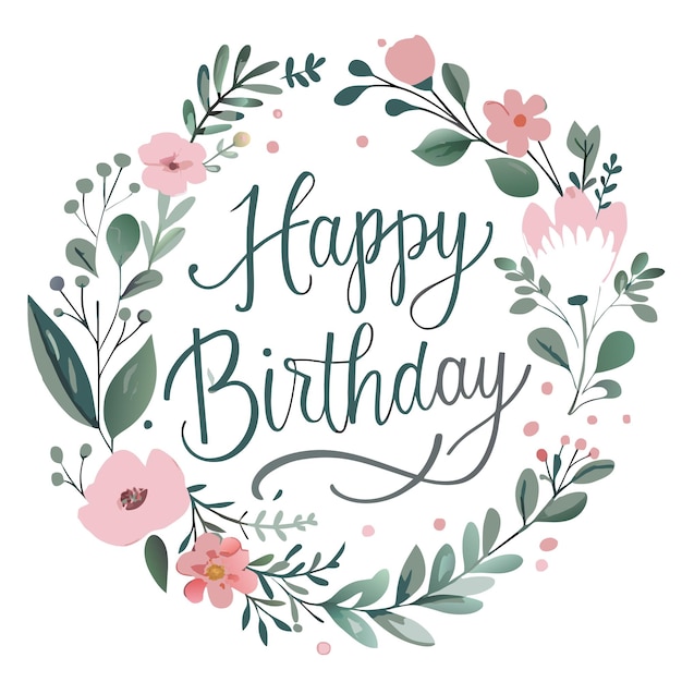 Ilustración vectorial de felicitaciones de cumpleaños