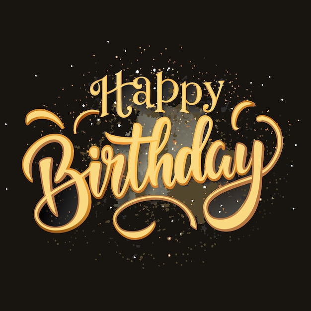 Ilustración vectorial de felicitaciones de cumpleaños