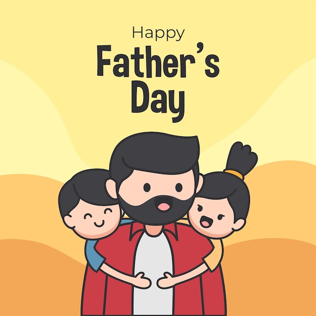 Vector ilustración vectorial de felicitaciones para el día del padre