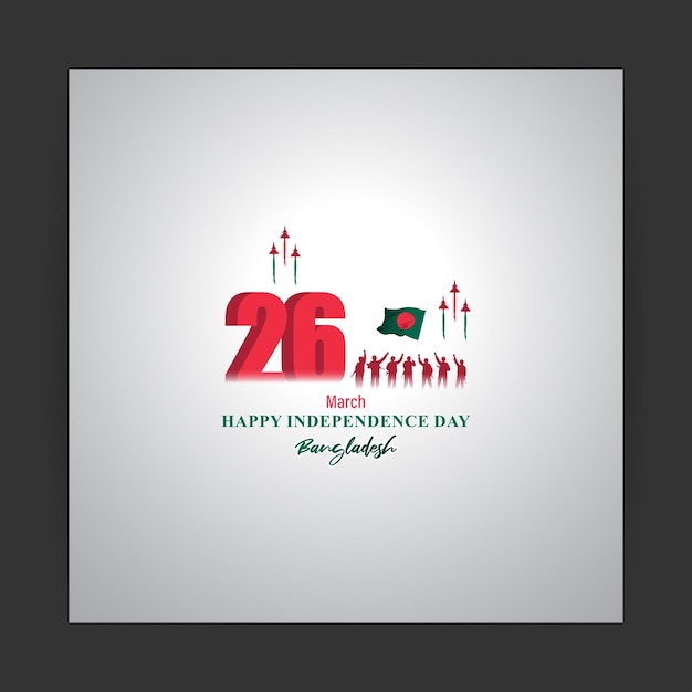 Ilustración vectorial para feliz día de la independencia de Bangladesh