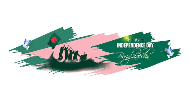 Ilustración vectorial para feliz día de la independencia de bangladesh
