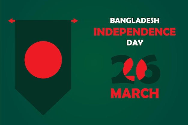 Ilustración vectorial para el feliz día de la independencia de bangladesh