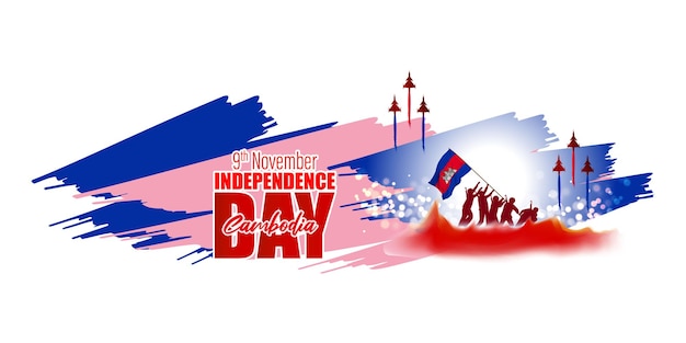 Ilustración vectorial del feliz día de la independencia de Camboya