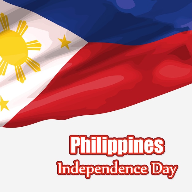 Ilustración vectorial para el feliz día de la independencia de Filipinas