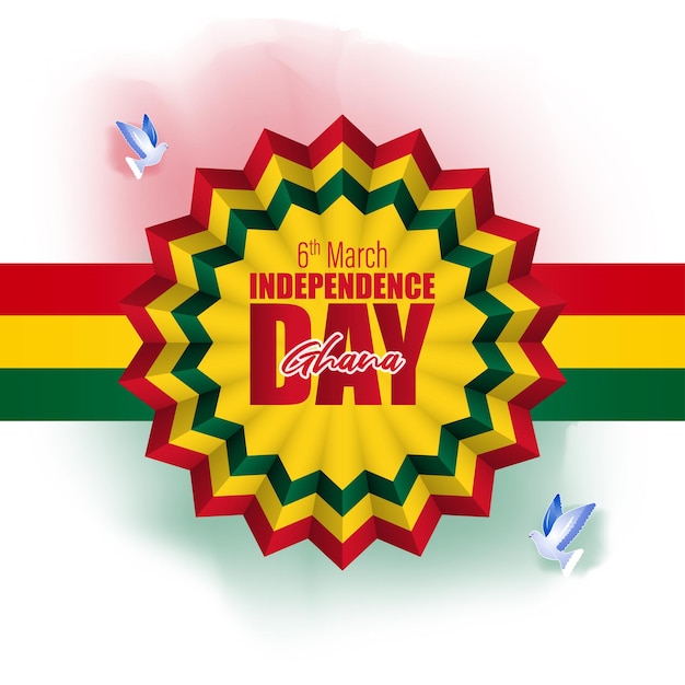 Ilustración vectorial para el feliz día de la independencia de Ghana