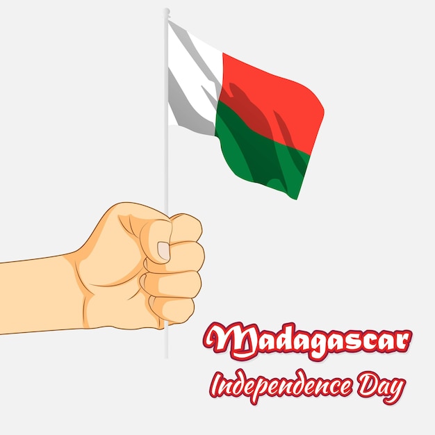 Ilustración vectorial para el feliz día de la independencia de madagascar