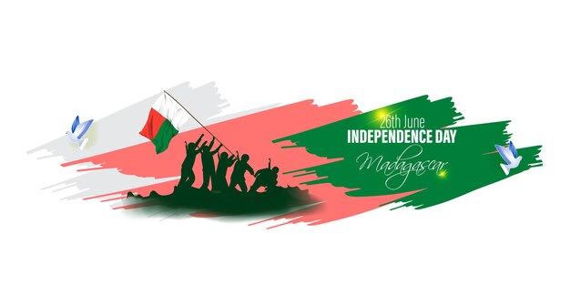 Ilustración vectorial para el feliz día de la independencia de Madagascar