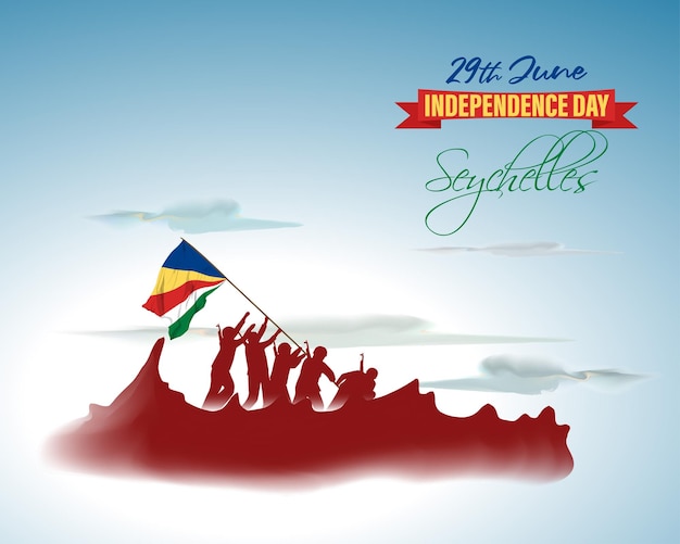 Ilustración vectorial para el feliz día de la independencia de Seychelles