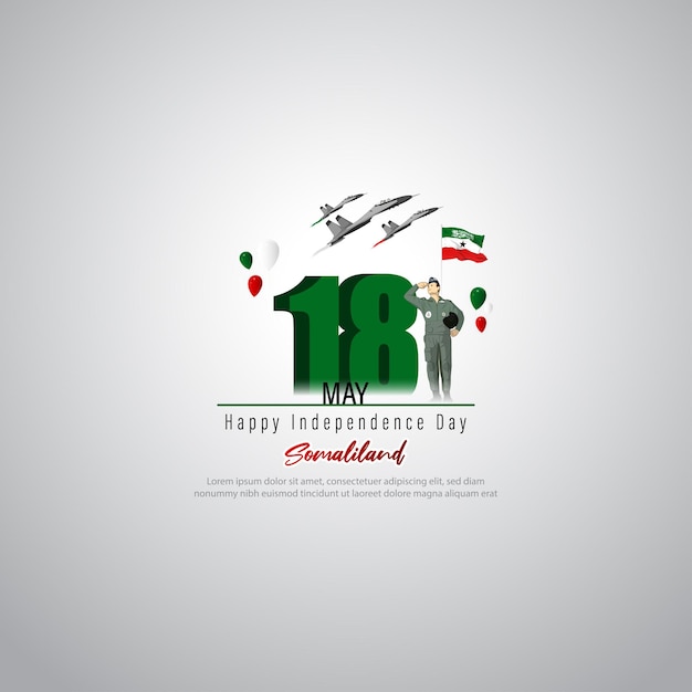 Ilustración vectorial para feliz día de la independencia de Somalilandia