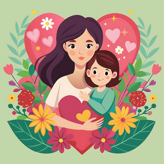 Ilustración vectorial del feliz día de la madre