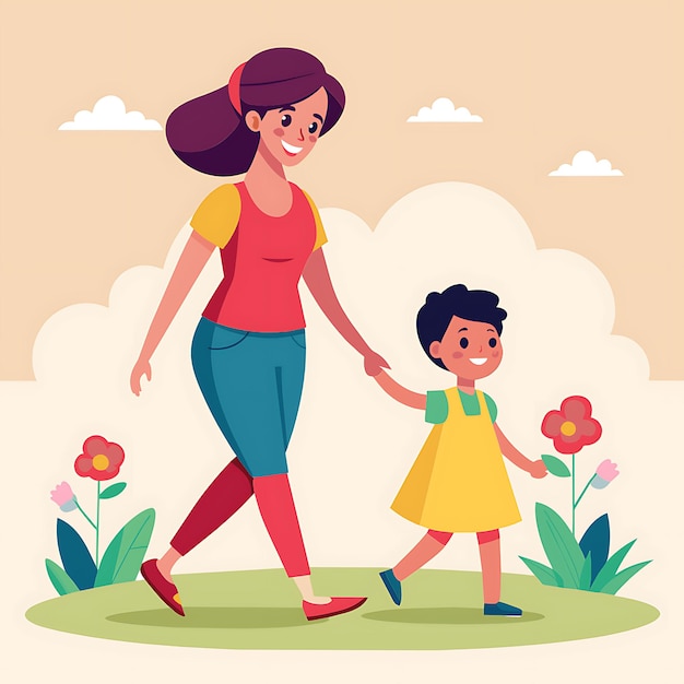 Ilustración vectorial del feliz día de la madre