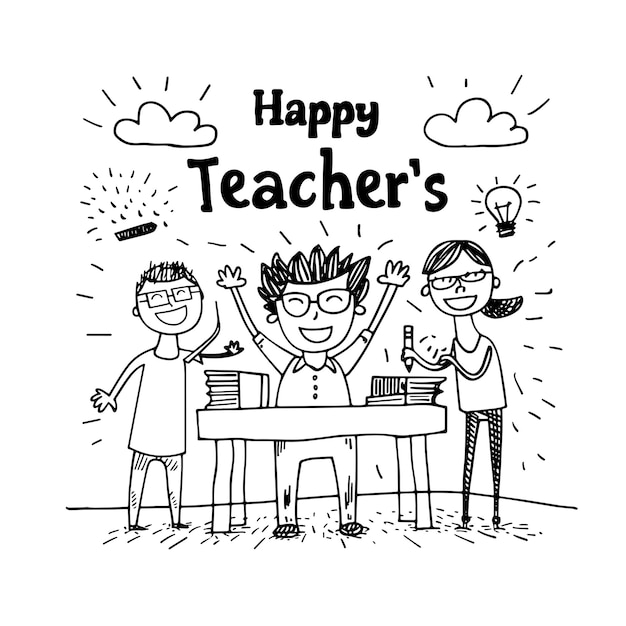 Ilustración vectorial del feliz día del maestro