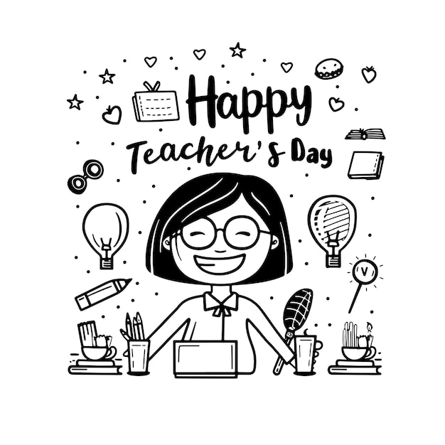 Ilustración vectorial del feliz día del maestro