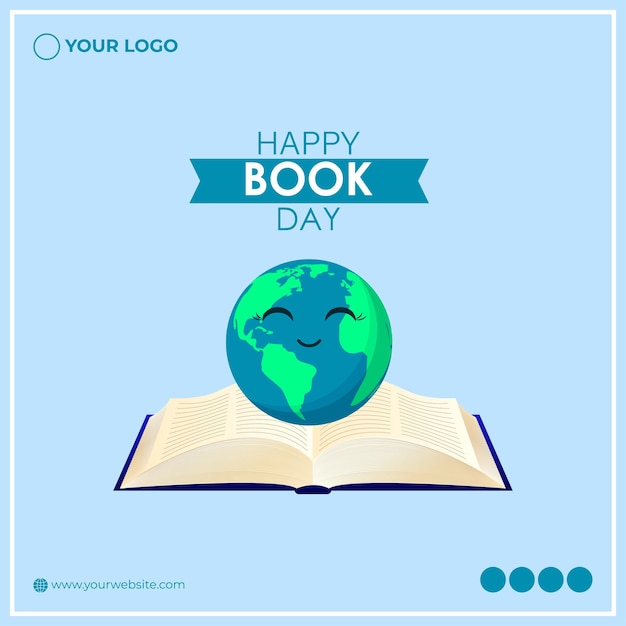 Vector ilustración vectorial para el feliz día mundial del libro