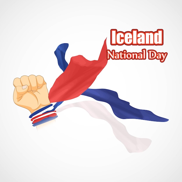 Ilustración vectorial para un feliz día nacional de islandia