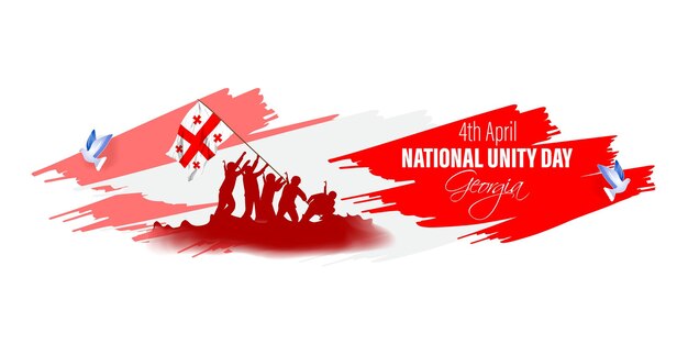Ilustración vectorial para el feliz Día Nacional de la Unión Georgia
