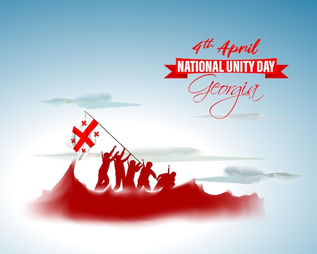 Ilustración vectorial para el feliz día nacional de la unión georgia