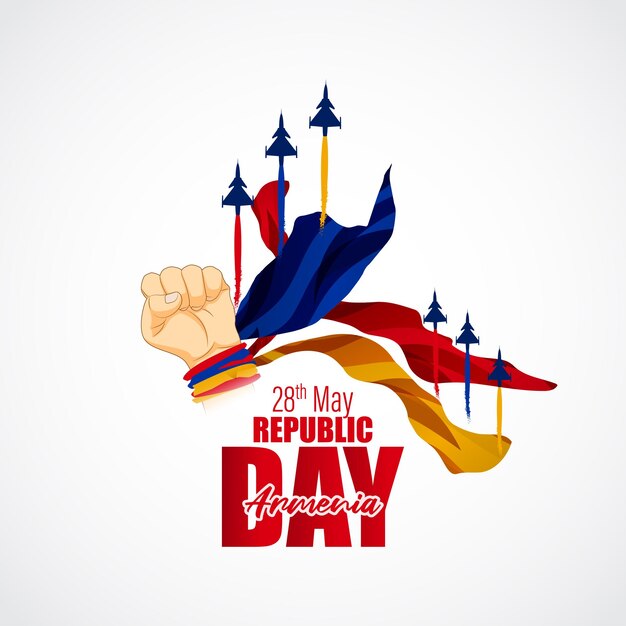 Ilustración vectorial para el feliz día de la República Armenia