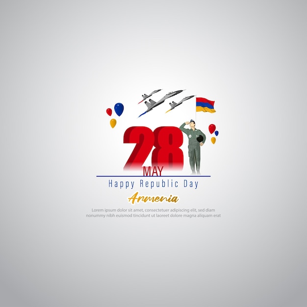 Ilustración vectorial para el feliz día de la República Armenia