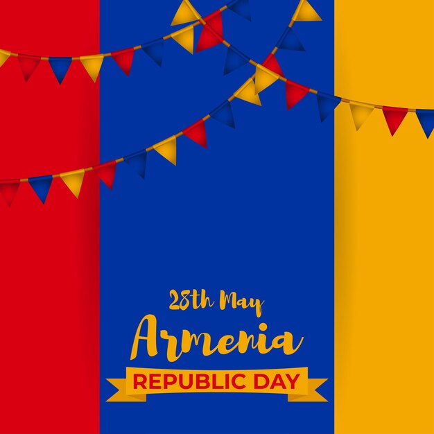 Ilustración vectorial para el feliz día de la república armenia