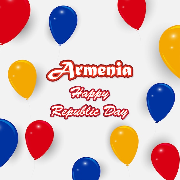 Ilustración vectorial para el feliz día de la república armenia