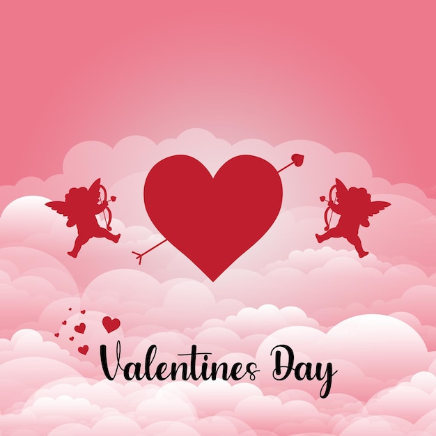 Ilustración vectorial de Feliz Día de San Valentín Es adecuado para banner de tarjeta o cartel