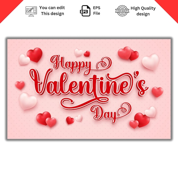 Ilustración vectorial del feliz día de San Valentín