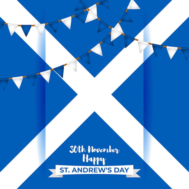 Ilustración vectorial para el feliz día de St Andrews