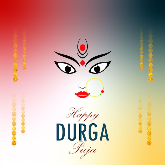 Ilustración vectorial de feliz durga puja subh navratri