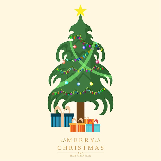 Ilustración vectorial de Feliz Navidad