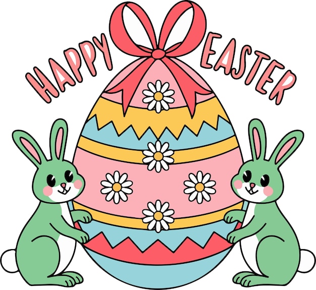 Ilustración vectorial de la Feliz Pascua