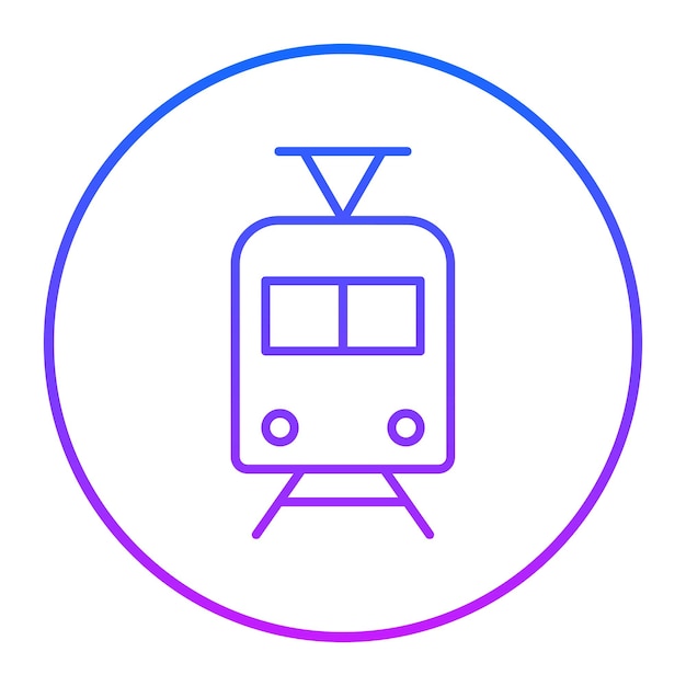 Ilustración vectorial del ferrocarril ligero