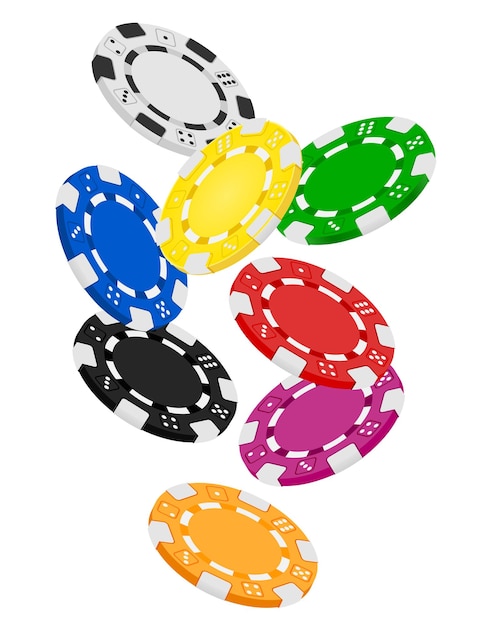 Ilustración vectorial de las fichas de casino