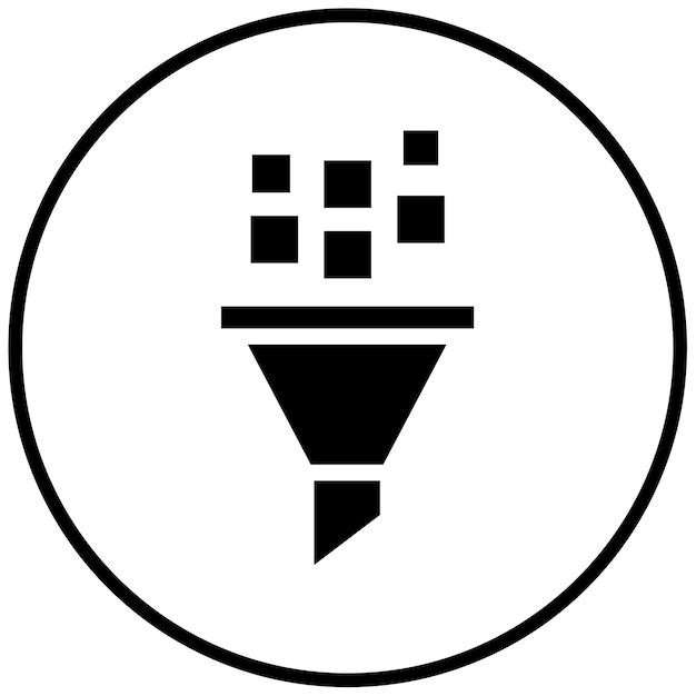 Ilustración vectorial del filtro de datos