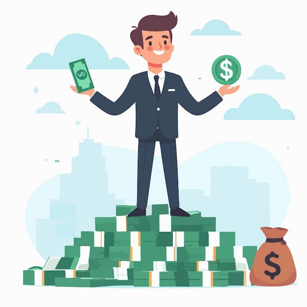 Ilustración vectorial de las finanzas en estilo de diseño plano