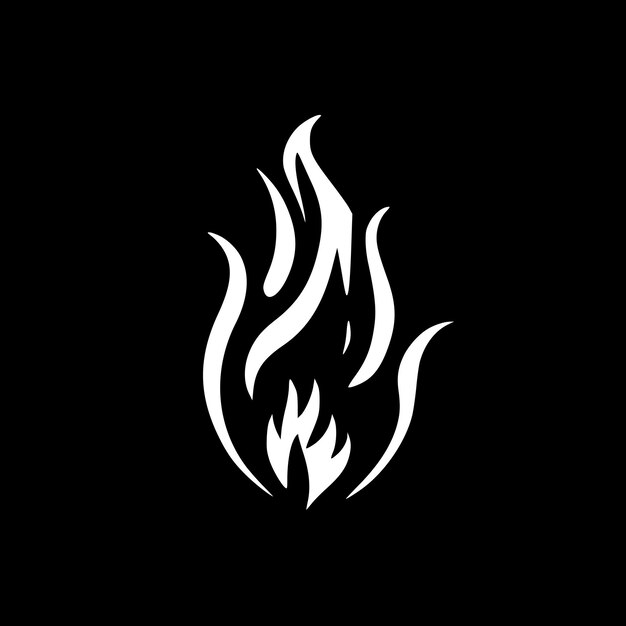 Vector ilustración vectorial de fire minimalist y flat logo