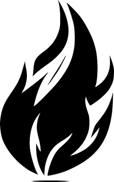 Vector ilustración vectorial de fire minimalist y flat logo