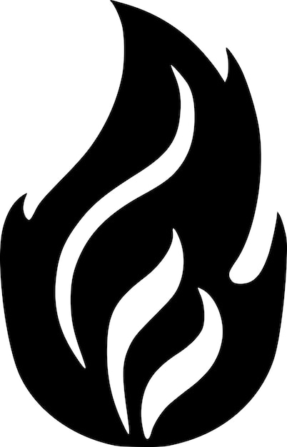 Vector ilustración vectorial de fire minimalist y flat logo