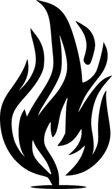 Ilustración vectorial de Fire Minimalist y Flat Logo