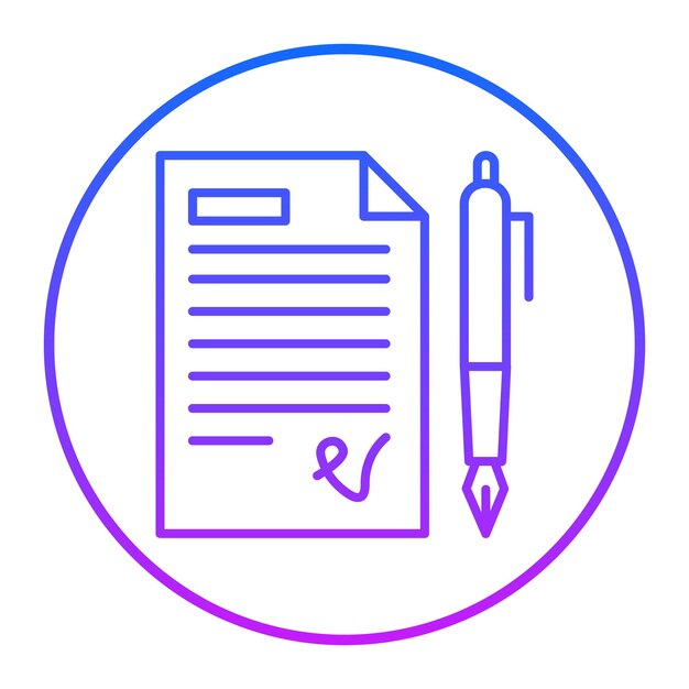 Ilustración vectorial de las firmas
