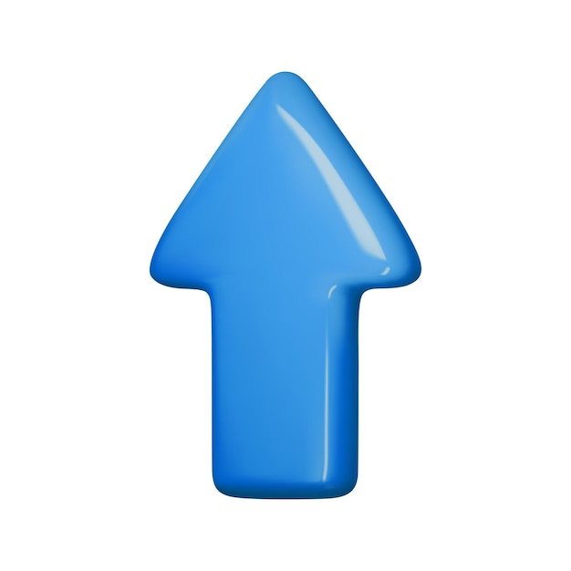 Ilustración vectorial de flecha azul 3D que simboliza la dirección de crecimiento y el progreso Perfecto para navegación empresarial y diseños infográficos SEO optimizado para búsquedas de tendencias