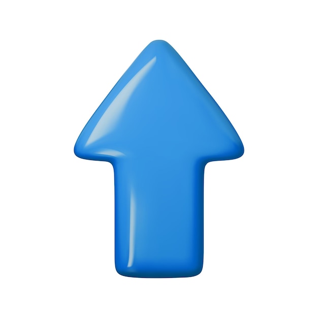 Ilustración vectorial de flecha azul 3D que simboliza el progreso y la dirección Perfecta para presentaciones de diseño web e infografías Elemento de diseño vibrante y llamativo de moda