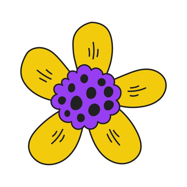 Ilustración vectorial de la flor del narciso de dibujos animados