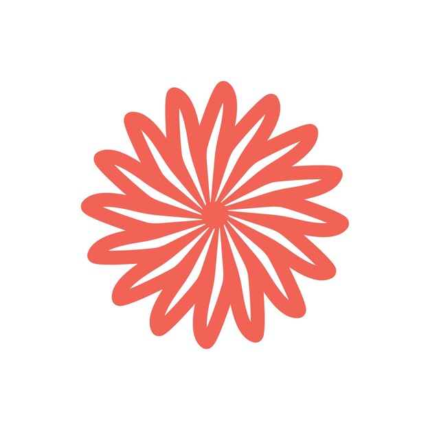 Ilustración vectorial de flor plana