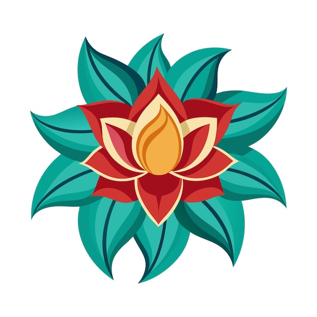 Ilustración vectorial de la flor