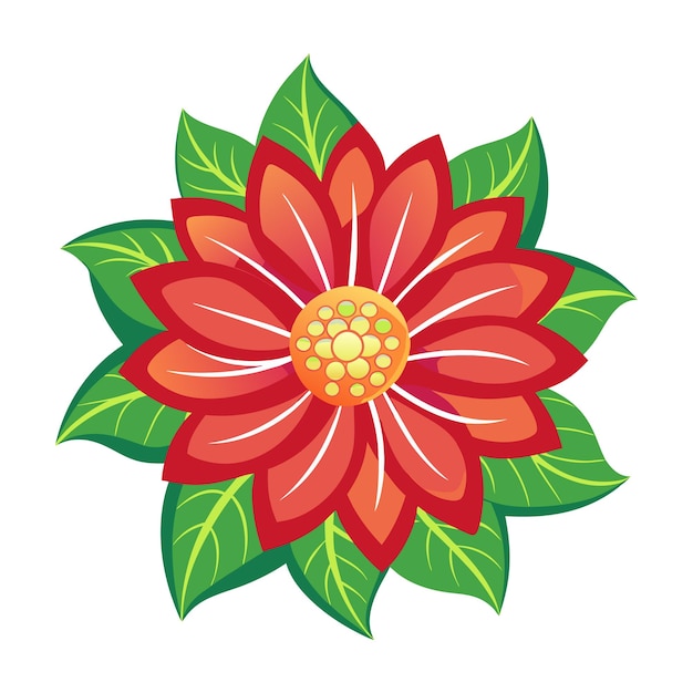 Ilustración vectorial de la flor