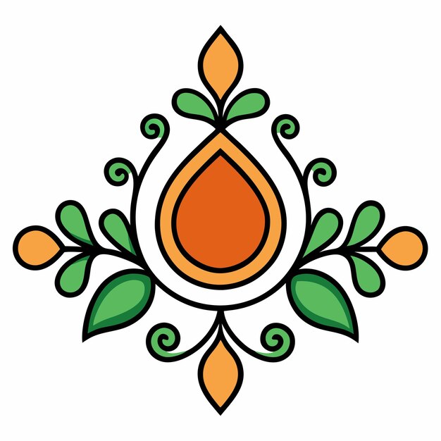 Ilustración vectorial floral de colores