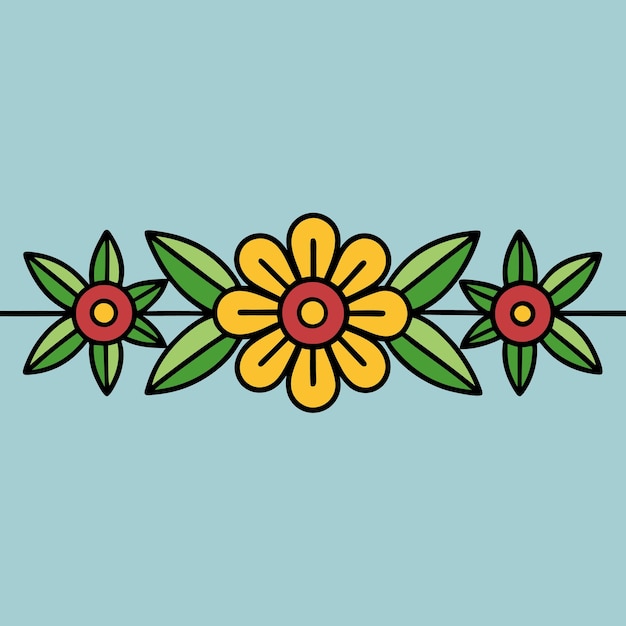 Ilustración vectorial floral de colores
