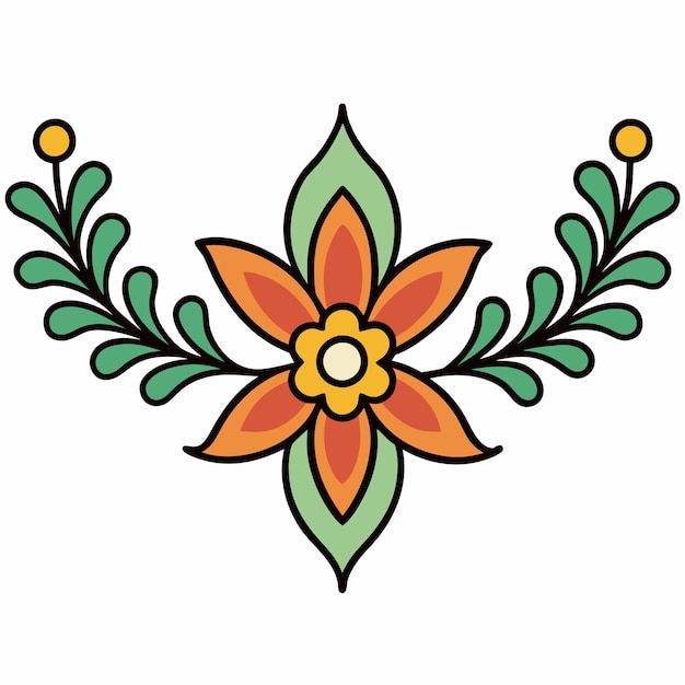 Ilustración vectorial floral de colores